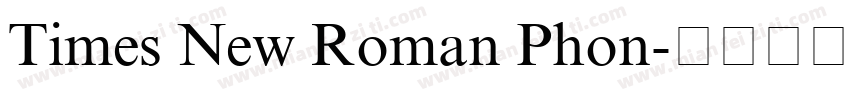 Times New Roman Phon字体转换